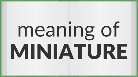 Meaning of miniature .